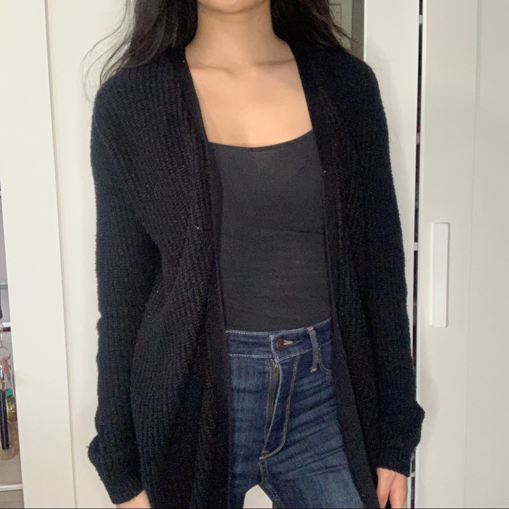 Urban Heritage Knit Cardigan Criss Cross Back